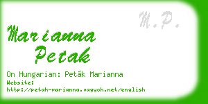 marianna petak business card