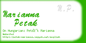 marianna petak business card